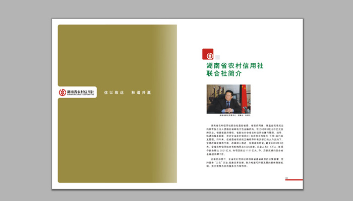 《湖南省农村信用社》宣传册设计